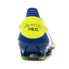 Mizuno Morelia Neo II Made in Japan FG Brazilian Spirit - Safety Yellow/True Blue
